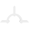 Ekena Millwork Ericson Architectural Grade PVC Gable Bracket, 60"W x 35"H x 4"D x 4"F, 14/12 Pitch GBP060X35X0404ERI00 - alternate 5